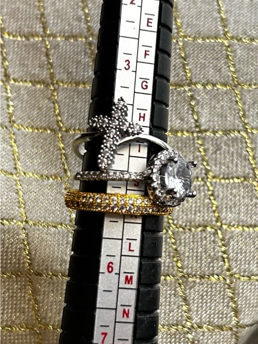 Gold and Silver Pave Rings Bundle - 3 for $20 - Picture 2 of 3